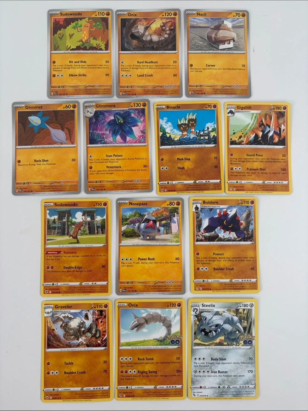 🪨 Rocks Pokémon Card Lot | Onix Sudowoodo Steelix Gigalith ✨5/$25✨
